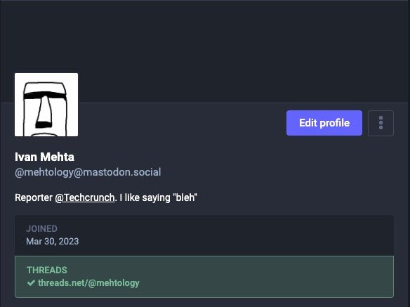 Meta adds ability to verify your Threads profile on Mastodon